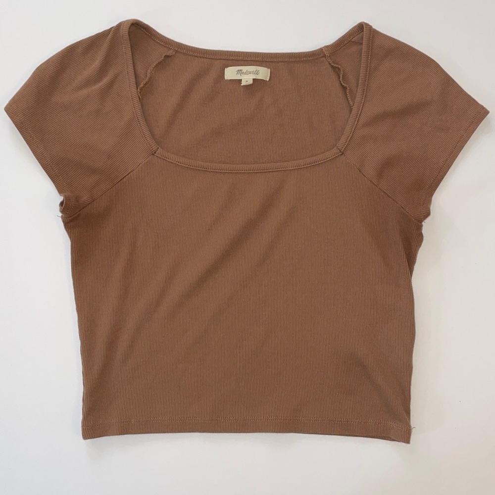 Madewell Ribbed Brown Top | m